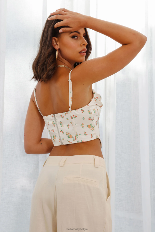 kleding Hello Molly lente in de stad crop-top bloemen XR2L8496
