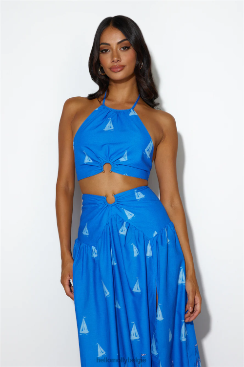 kleding Hello Molly meest gewaagde beweging crop donkerblauw XR2L8101