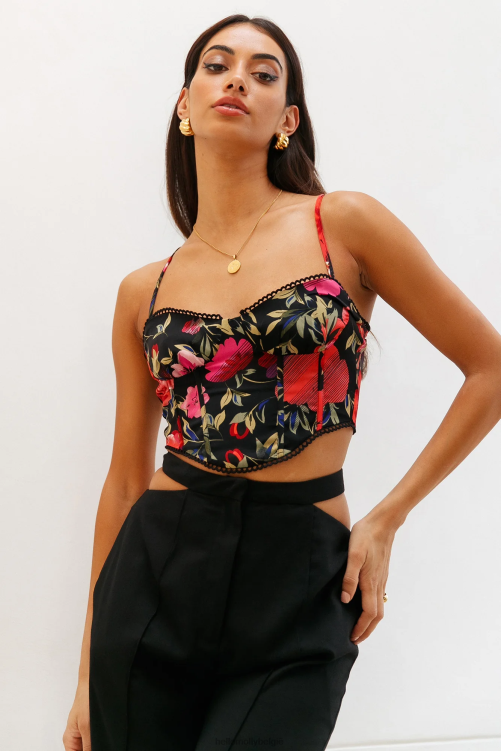 kleding Hello Molly mijn koningindom crop zwart XR2L8124