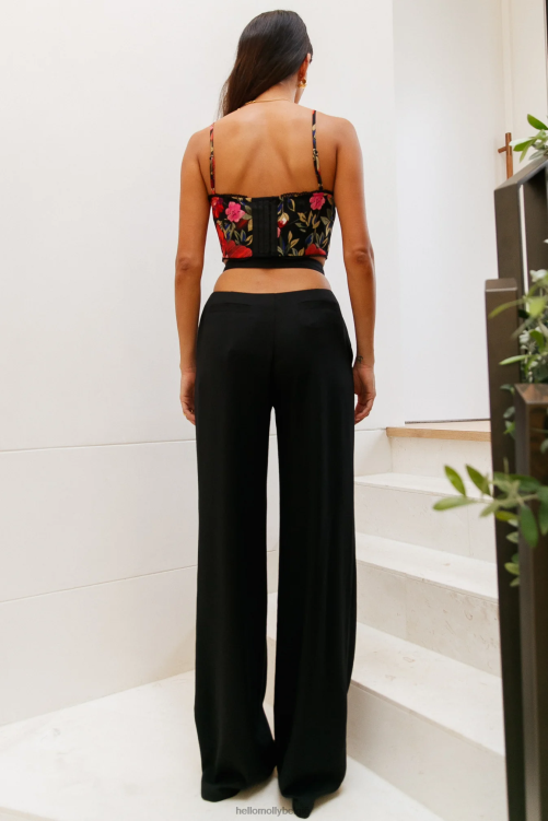 kleding Hello Molly mijn koningindom crop zwart XR2L8124