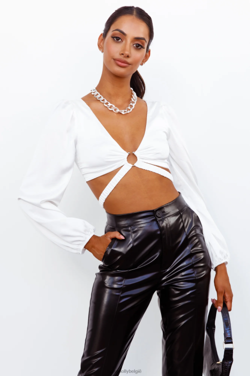 kleding Hello Molly mijn naam roepen, gewas wit XR2L8408