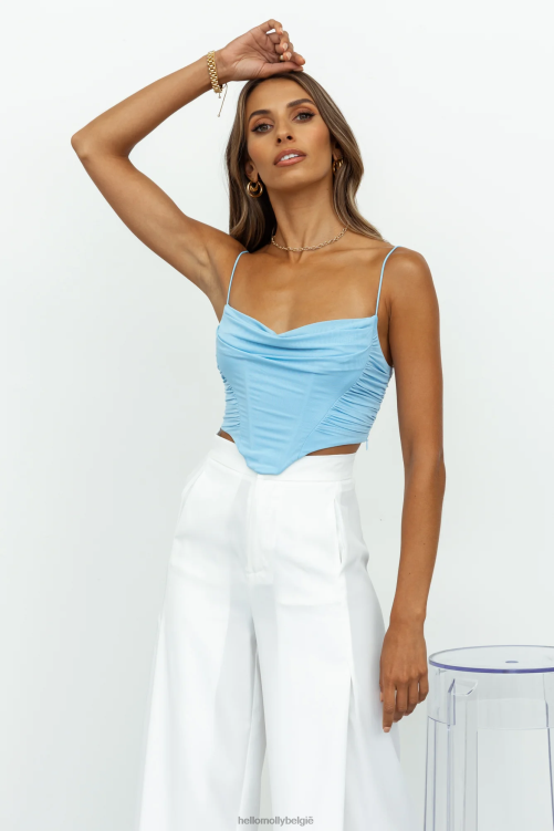 kleding Hello Molly mijn scène crop blauw XR2L8328