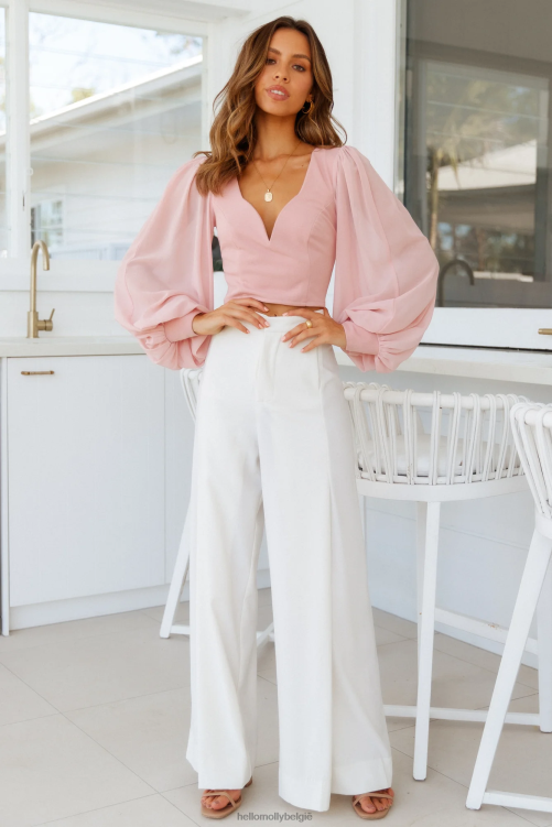 kleding Hello Molly nachttrein crop top blush XR2L8142