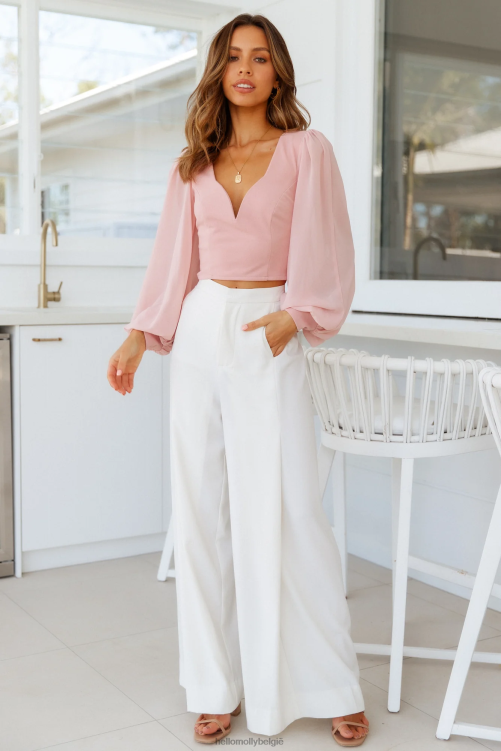 kleding Hello Molly nachttrein crop top blush XR2L8142