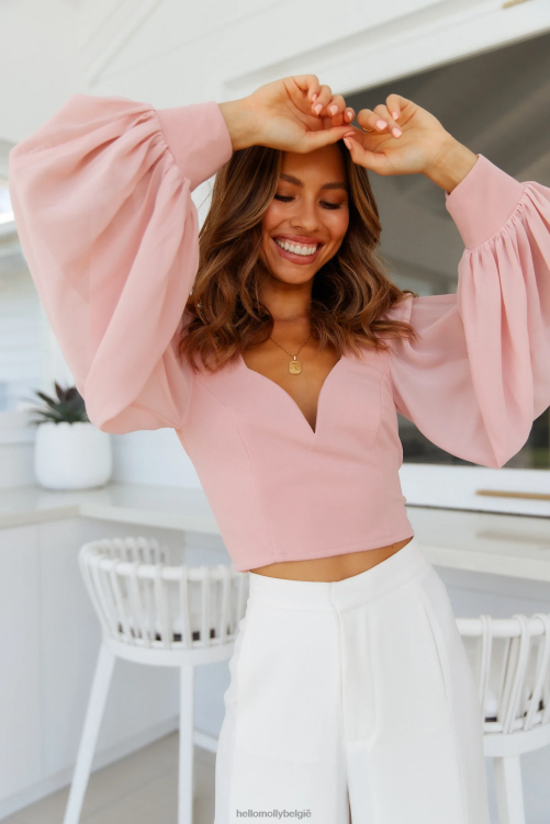 kleding Hello Molly nachttrein crop top blush XR2L8142