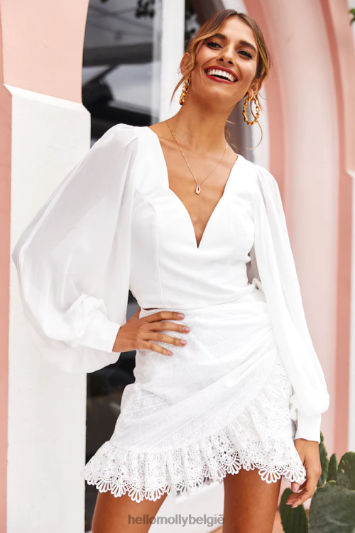 kleding Hello Molly nachttrein crop top wit XR2L8144