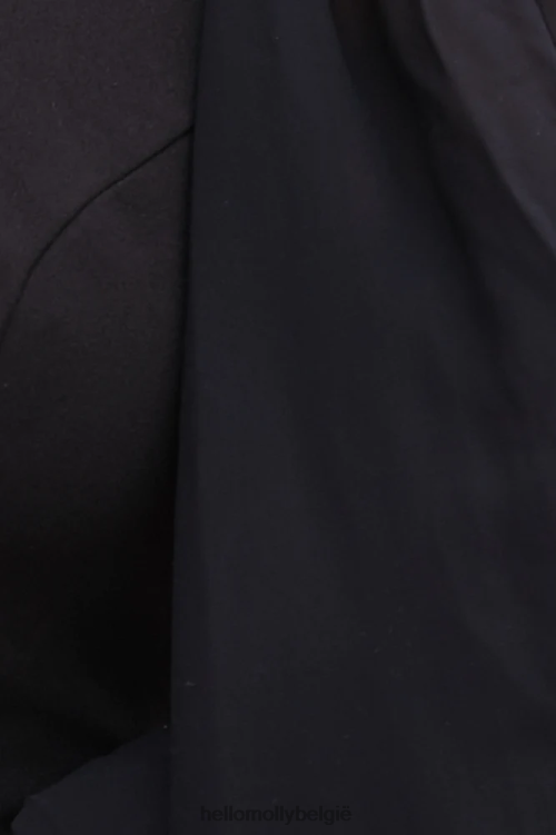 kleding Hello Molly nachttrein crop top zwart XR2L8143