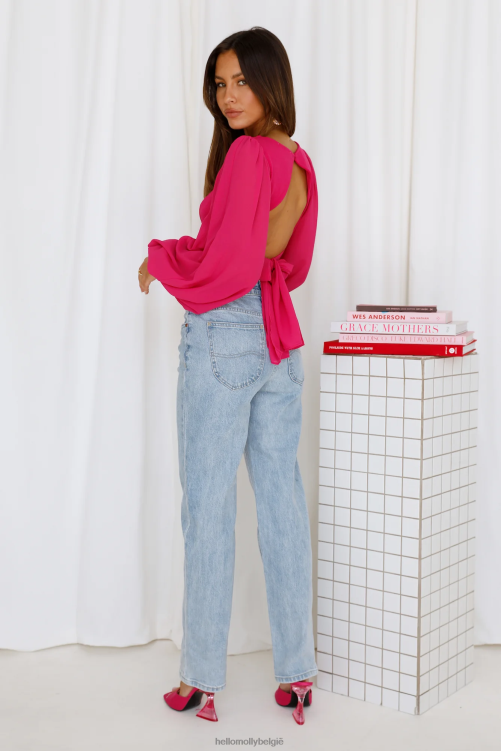 kleding Hello Molly nachttrein croptop fuchsia XR2L8355