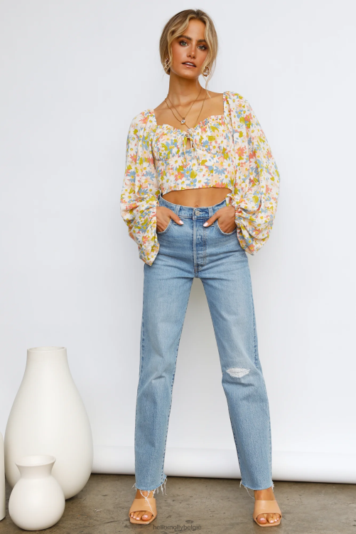 kleding Hello Molly naschoolse croptop groen XR2L8487