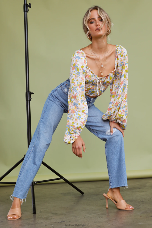 kleding Hello Molly naschoolse croptop groen XR2L8487