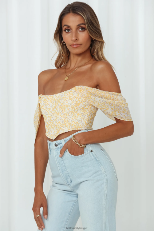 kleding Hello Molly picknick dansgewas geel XR2L8292