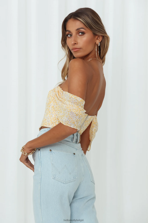 kleding Hello Molly picknick dansgewas geel XR2L8292