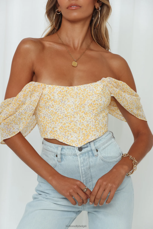 kleding Hello Molly picknick dansgewas geel XR2L8292