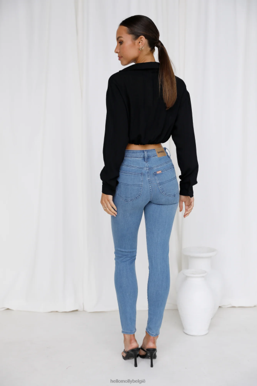 kleding Hello Molly preppy en klaar crop zwart XR2L8059