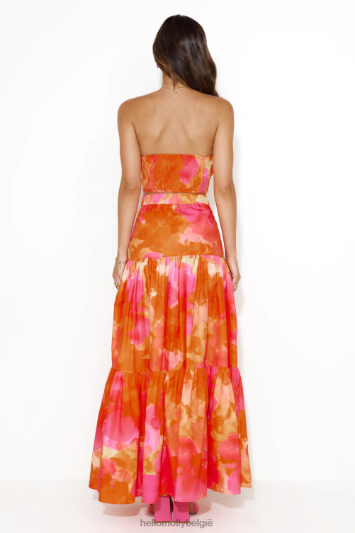 kleding Hello Molly runaway ayla top oranje bloemen XR2L7959