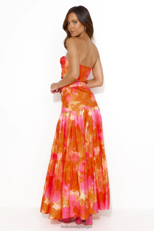 kleding Hello Molly runaway ayla top oranje bloemen XR2L7959