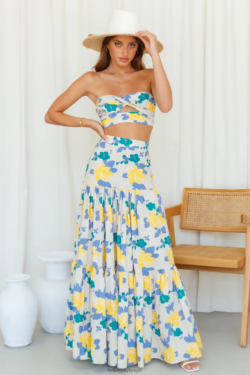 kleding Hello Molly runaway kaitlo top zand bloemen XR2L8469