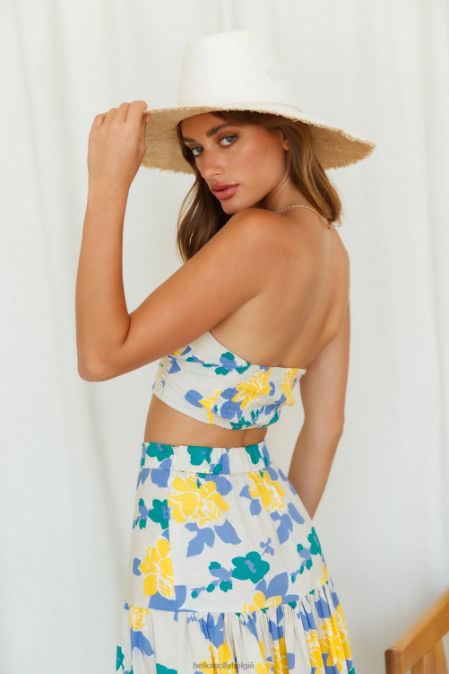 kleding Hello Molly runaway kaitlo top zand bloemen XR2L8469