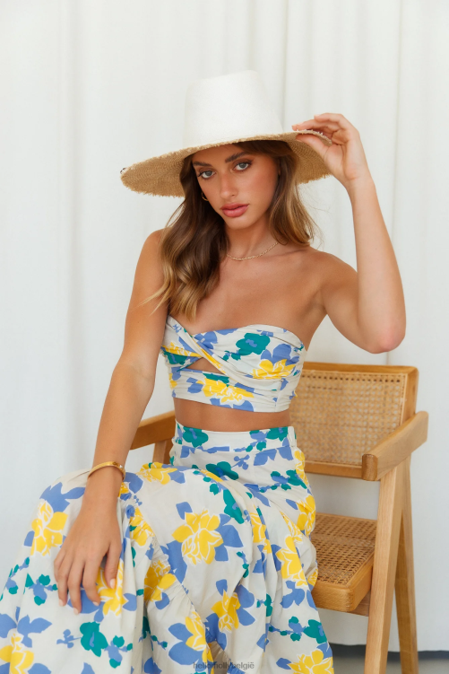 kleding Hello Molly runaway kaitlo top zand bloemen XR2L8469