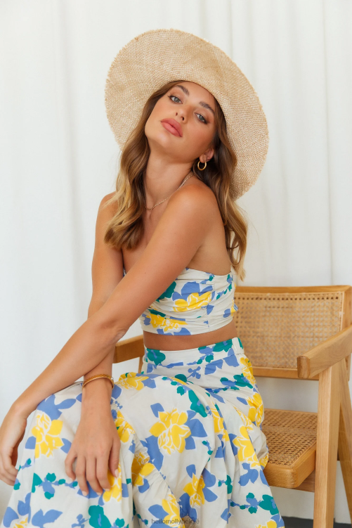 kleding Hello Molly runaway kaitlo top zand bloemen XR2L8469