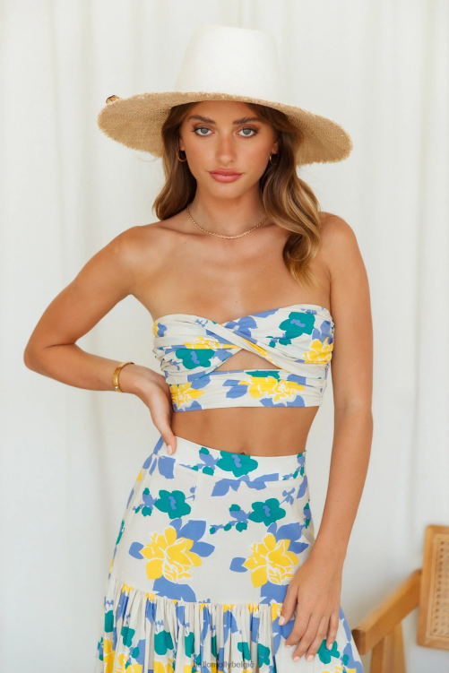 kleding Hello Molly runaway kaitlo top zand bloemen XR2L8469