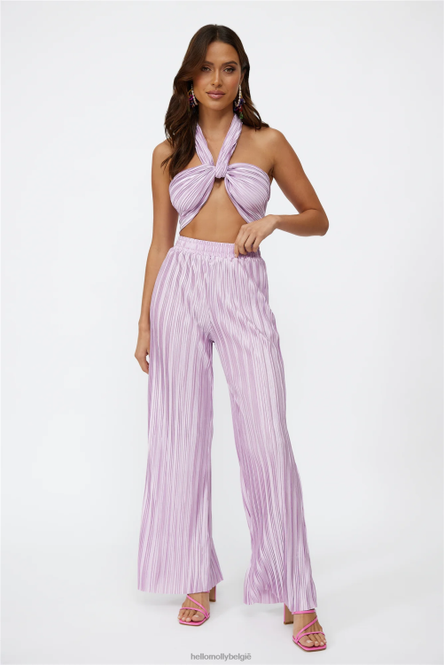 kleding Hello Molly set hart crop lila XR2L8092