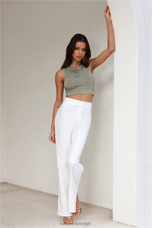 kleding Hello Molly slinky feel crop top groen XR2L7960