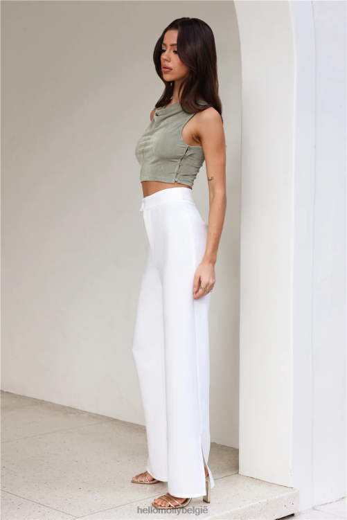 kleding Hello Molly slinky feel crop top groen XR2L7960