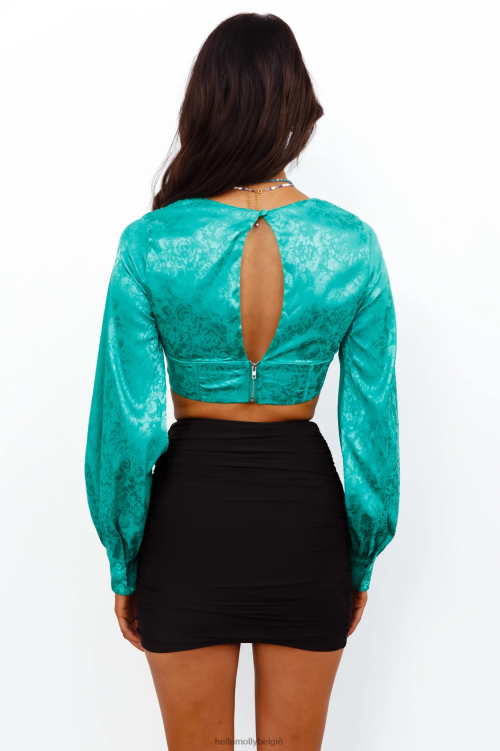kleding Hello Molly speel een spelletje crop aqua XR2L8427