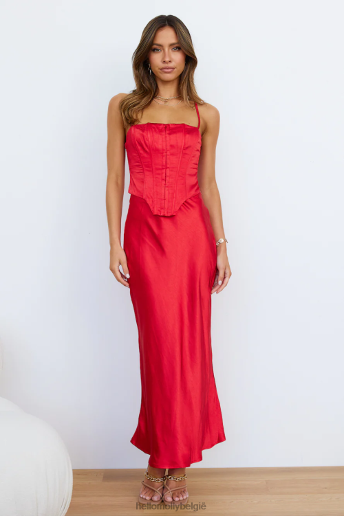 kleding Hello Molly struikelde over crop top rood XR2L8172