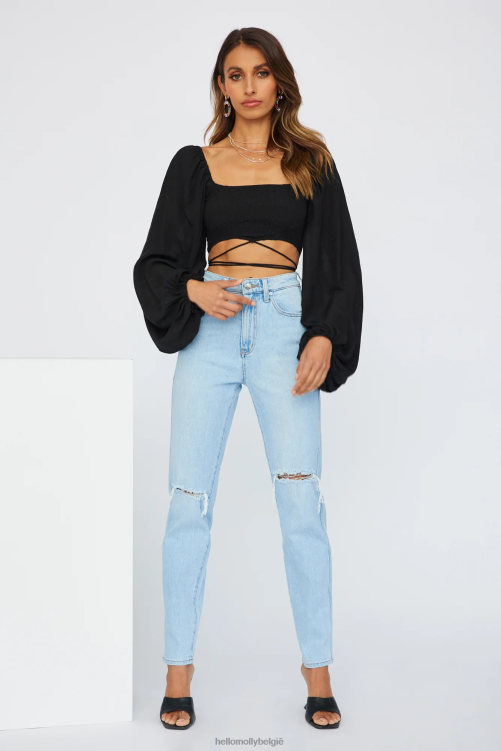 kleding Hello Molly styling dagelijkse crop zwart XR2L8433