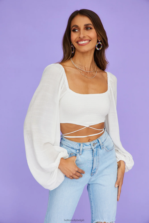 kleding Hello Molly styling dagelijkse krop wit XR2L8472