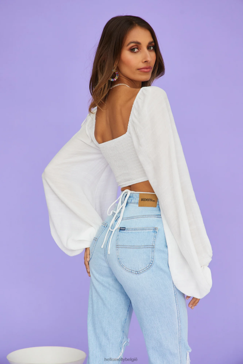 kleding Hello Molly styling dagelijkse krop wit XR2L8472