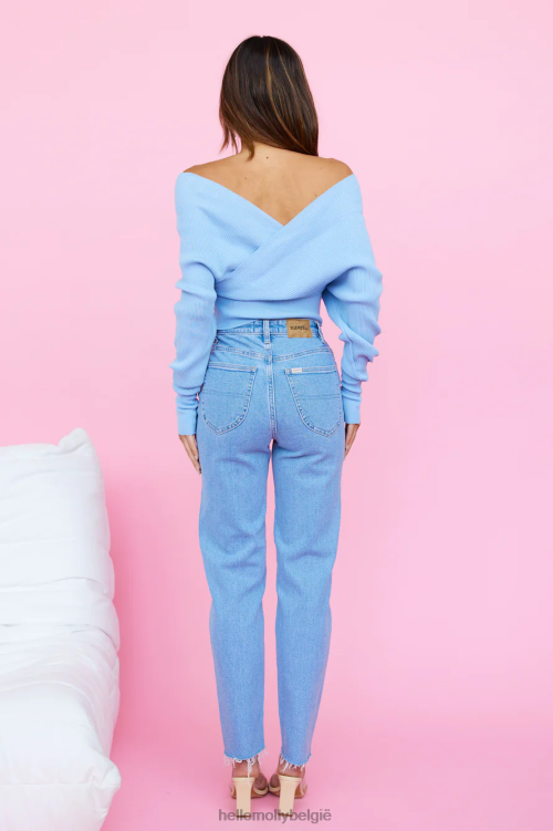 kleding Hello Molly think tweemaal gebreide top blauw XR2L8109