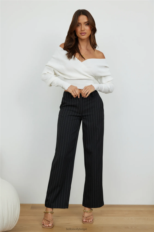 kleding Hello Molly think tweemaal gebreide top wit XR2L8050