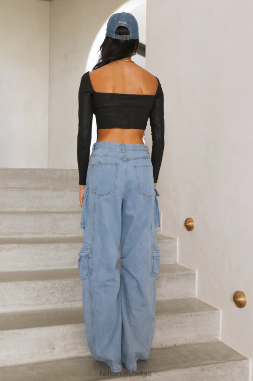 kleding Hello Molly vergeet nooit crop zwart XR2L8286