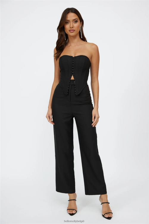 kleding Hello Molly verlangend naar ons crop zwart XR2L8105