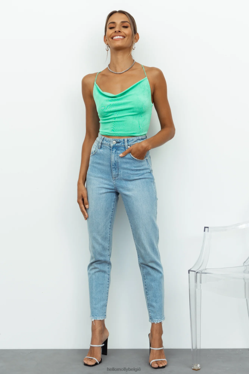 kleding Hello Molly voor jou alleen crop lichtgroen XR2L8022
