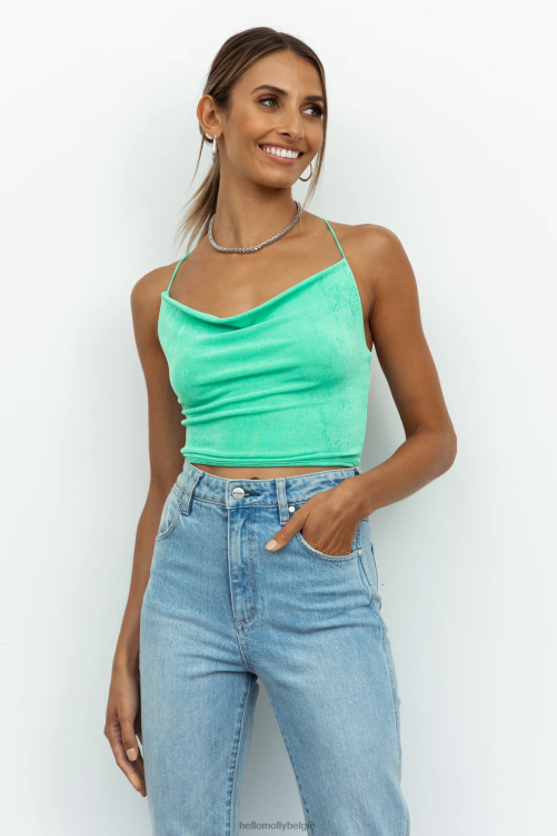 kleding Hello Molly voor jou alleen crop lichtgroen XR2L8022