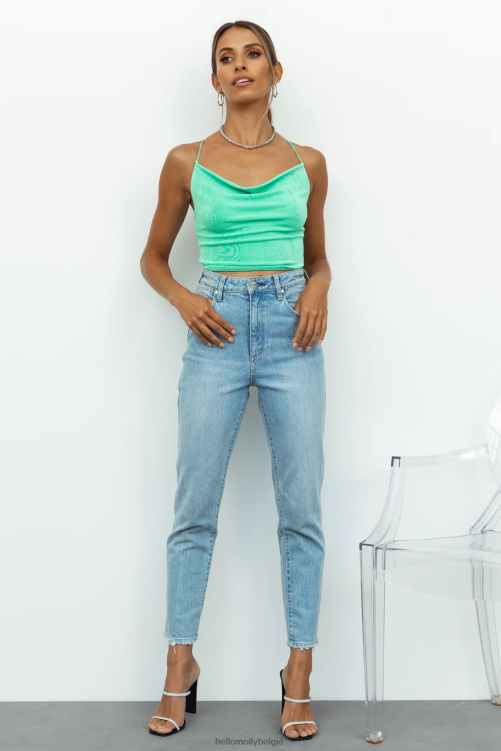 kleding Hello Molly voor jou alleen crop lichtgroen XR2L8022