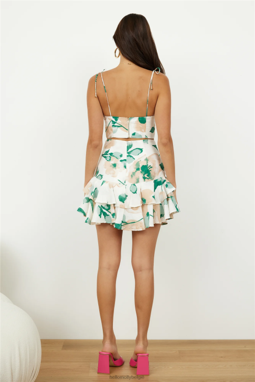 kleding Hello Molly voorjaarsbloeiende croptop groen XR2L8153